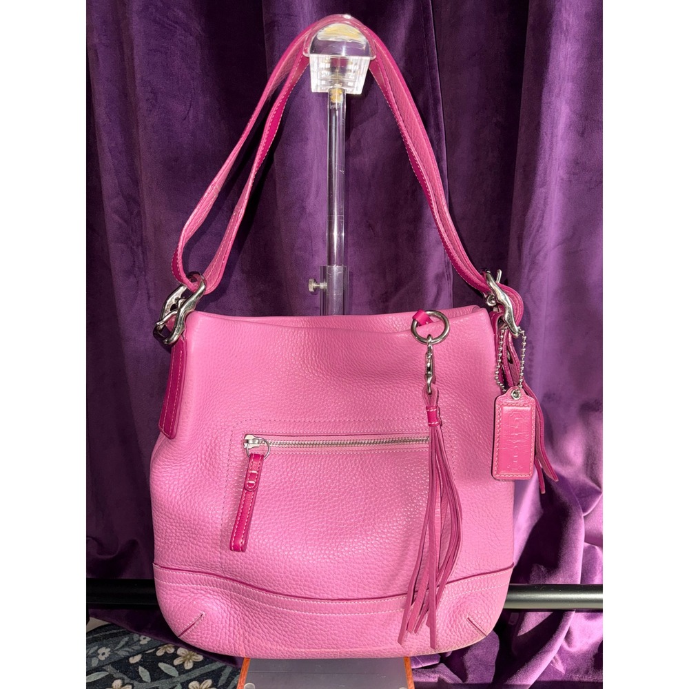 Coach Legacy Pink Pebbled Leather Hobo '04